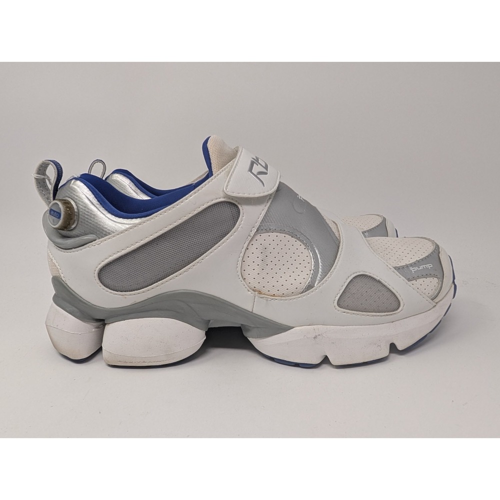 Reebok The Pump Preseason Shoes Mens Size 10 Cross Training White Silver Royal